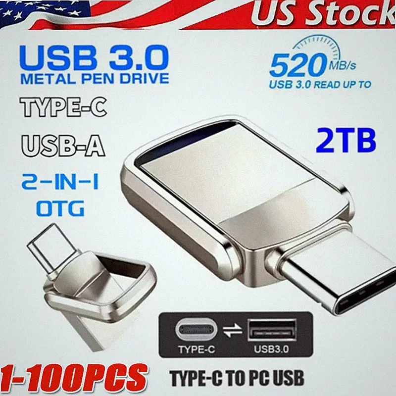 1/2TB Type C/USB-A USB 3.0 Flash Drive Thumb Drive Memory Stick for PC Lapto LOT