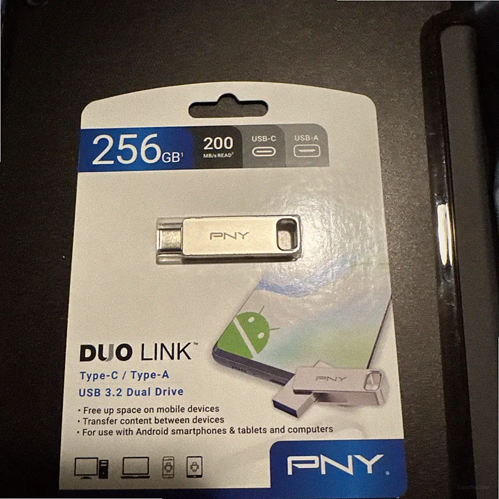 PNY 256GB Duo Link USB 3.2 Type-C Dual Flash Drive for Android Devices and Co...