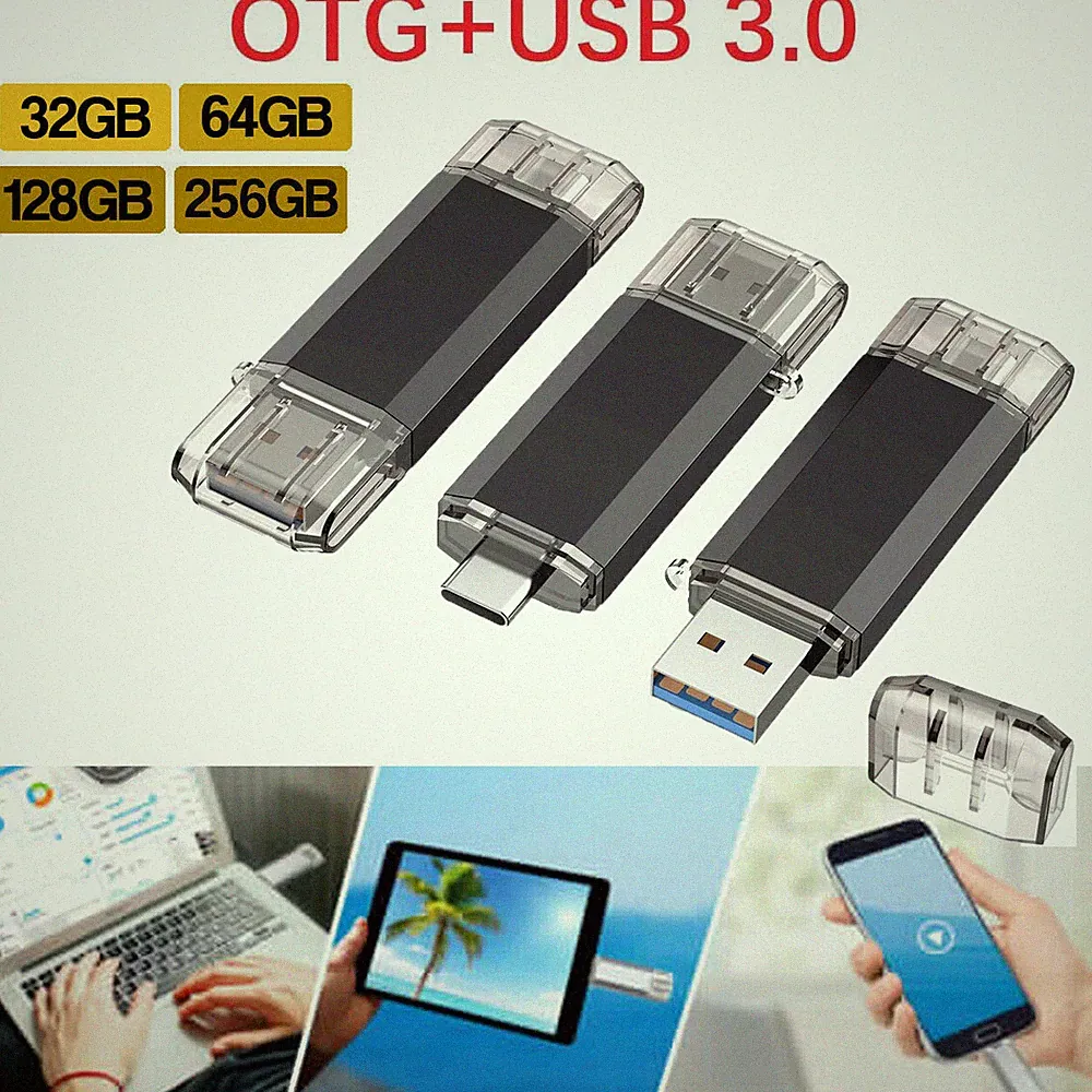 USB 3.0 Type C Flash Drive OTG High-Speed Data Memory Storage for Phone
